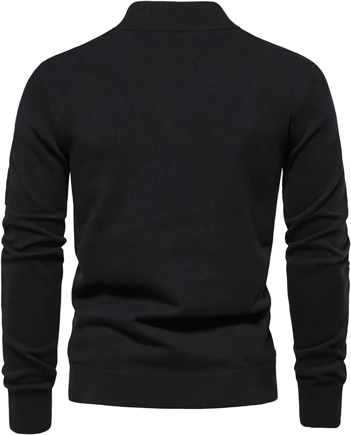Mens Cardigan Sweater Button Down Knit Jacket Casual Long Sleeve Sweater Stand Collar Sweaters Fall Winter Jackets