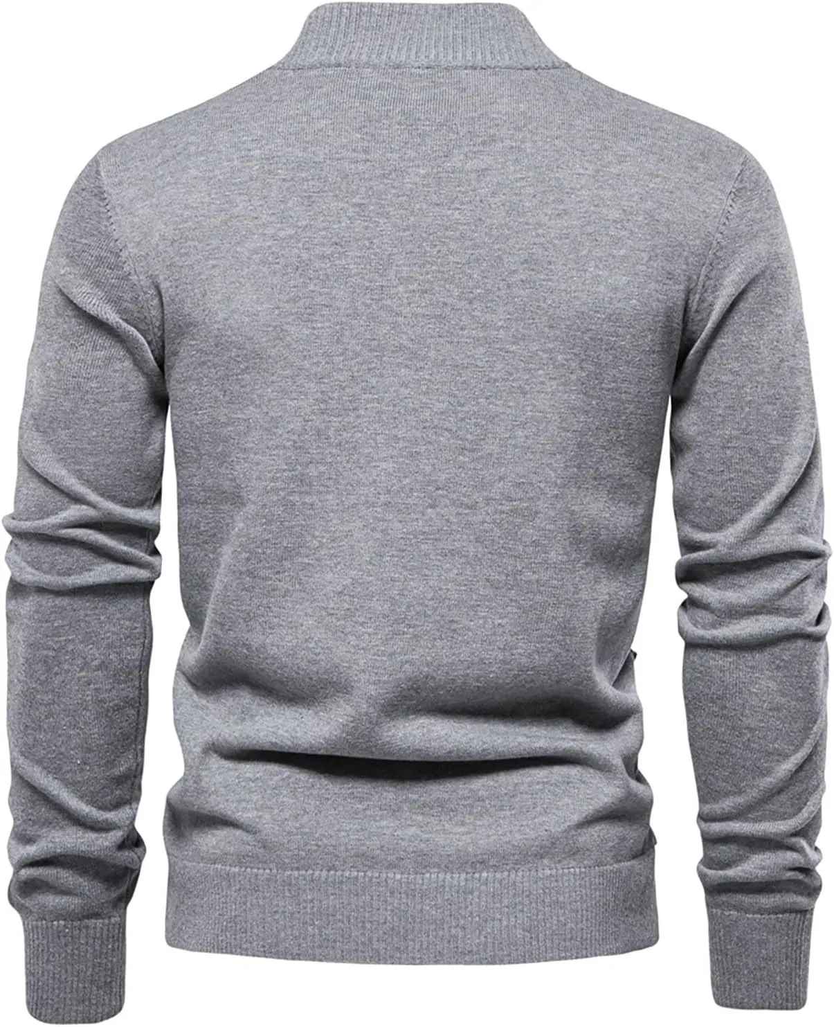 Mens Cardigan Sweater Button Down Knit Jacket Casual Long Sleeve Sweater Stand Collar Sweaters Fall Winter Jackets