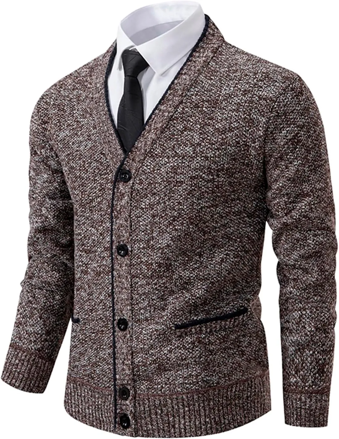 Mens Cardigan Sweater V Neck Button Down Cardigan Plus Size Knit Cardigan Vintage Knit Sweater Winter Sweater Coat