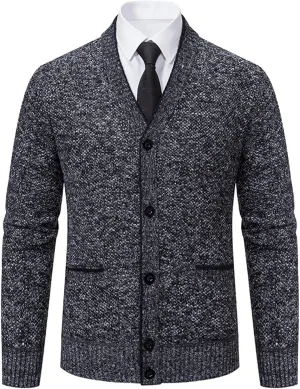 Mens Cardigan Sweater V Neck Button Down Cardigan Plus Size Knit Cardigan Vintage Knit Sweater Winter Sweater Coat