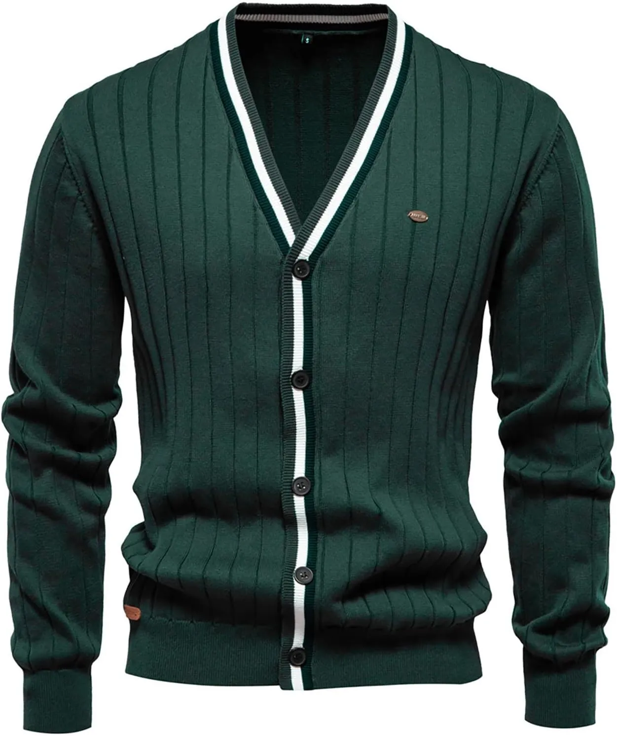 Mens Cardigan Sweater V Neck Knit Sweater Button Down Open Front Cardigan Lightweight Knit Cardigan Casual Jacket
