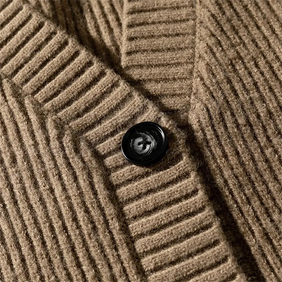 Men's Cardigan Sweater V-Neck Sweater Loose Soft Knit