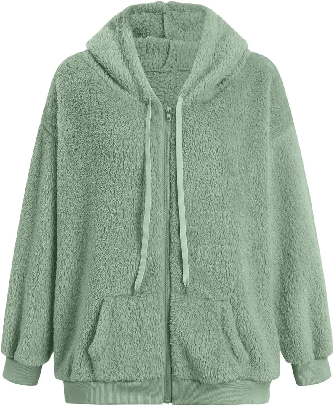 Men's Cashmere Sweaters, Men's Full Zip Fleece Flannel Jackets Shirt Cotton Hoodies Soft Warm Coat for Men with Hood