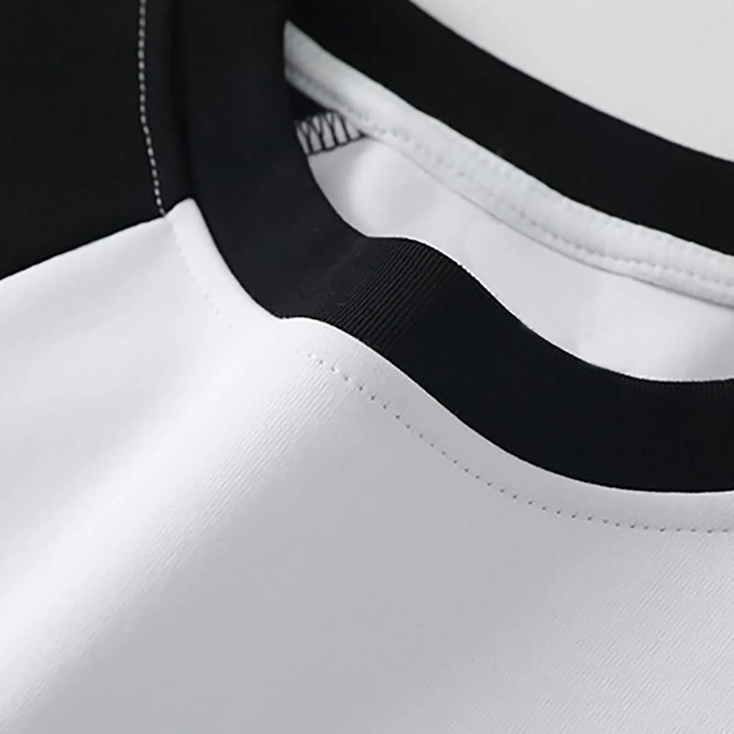 Men's Casual Color Block Tshirt Short Sleeve Loose Fit Breathable Top Quick Dry Raglan Sleeve Gym Running Casual Sport Wear