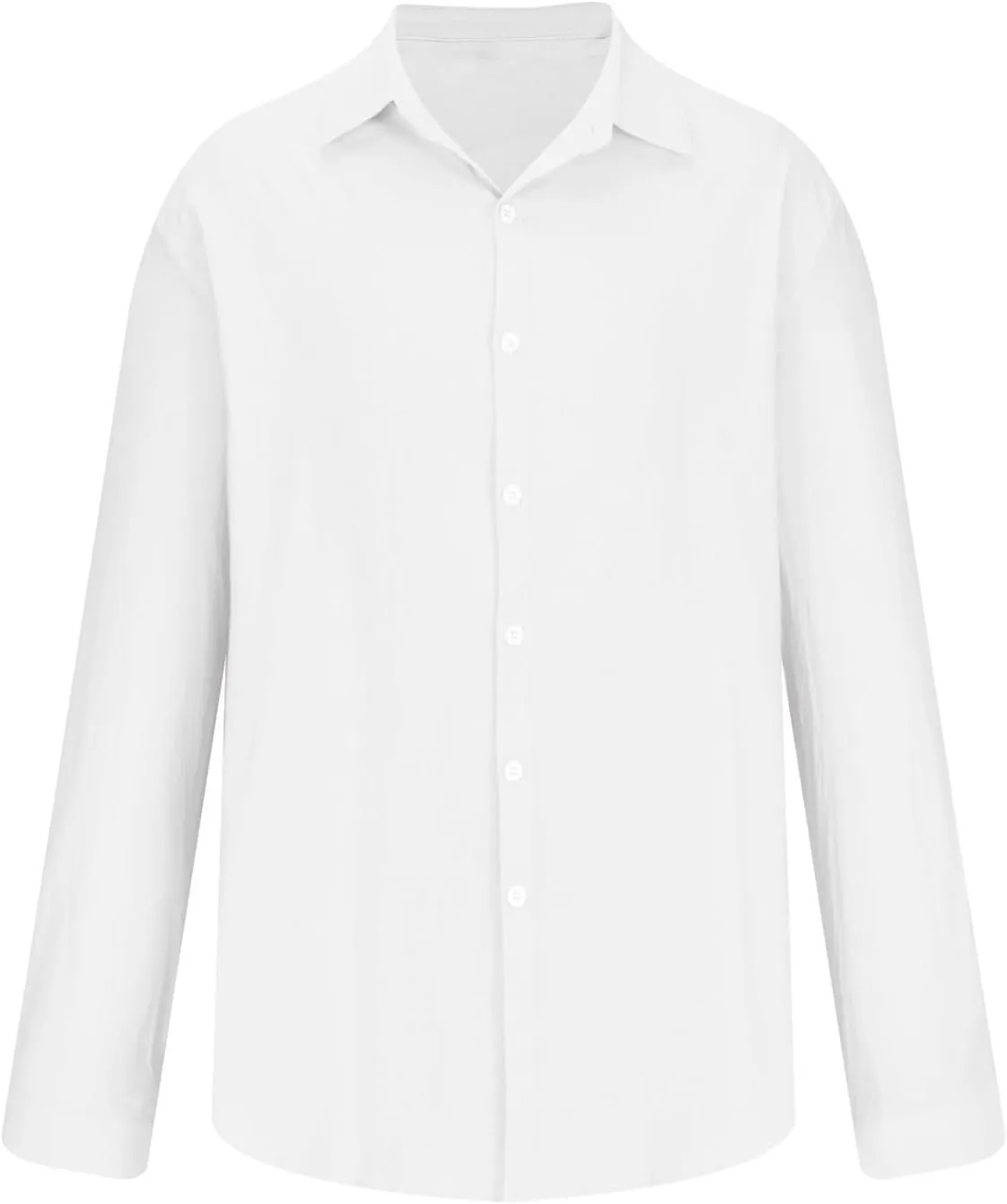 Mens Casual Long Sleeve Cotton Linen Shirts Summer Yoga Tops Regular Fit Plain Holiday Beach Party Button Down Shirts