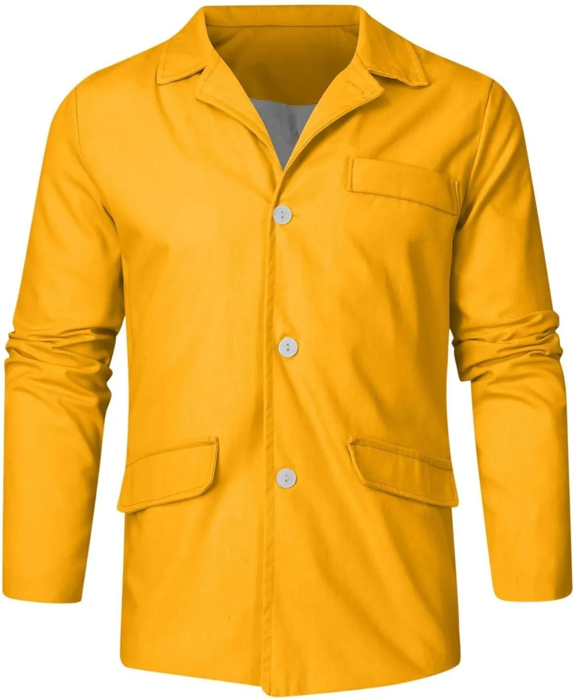 Men's Casual Suit Blazer Jackets Lightweight Linen Notched Collar Tailored Cardigan Tops Single-Breasted Sports Coats