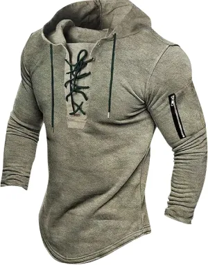 Men's Casual T Shirt Hoodies Shirts Long Sleeve Casual Workout Sport Hoodie T Shirt Pullover Top Work Shirt, M-3XL