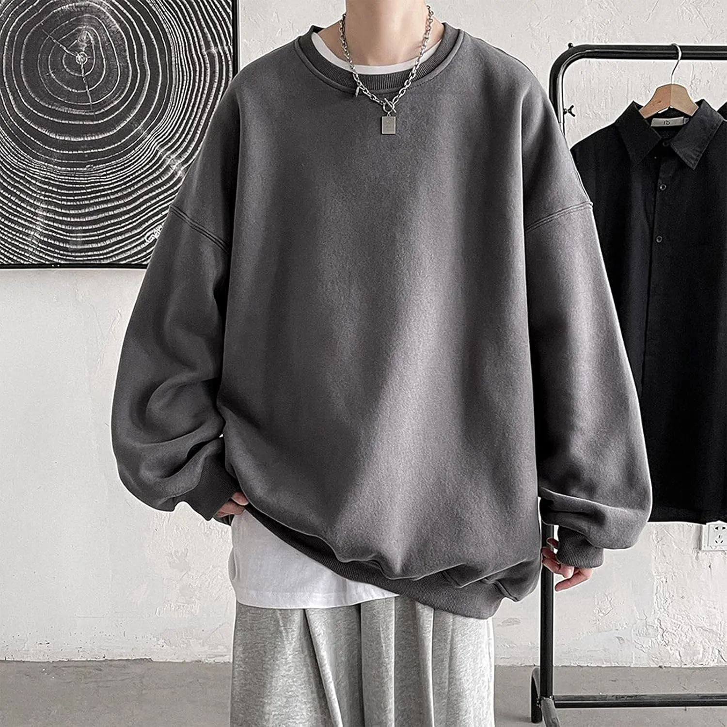 Men's Color Block Pullover Fleece Hoodie Men And Women Blouse Shirt Autumn And Winter Men's Fleece Pullover Hoodie