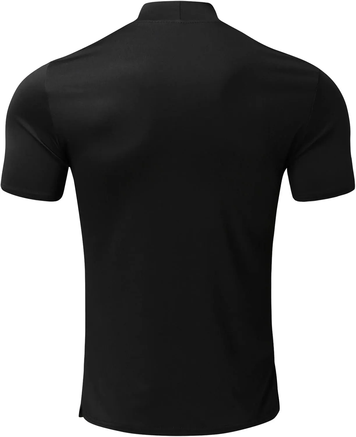 Men's Compression Shirts Mock Neck Sweater Fashion Short Sleeve Turtleneck T Shirt Slim Fit Pullover Thermal Shirts