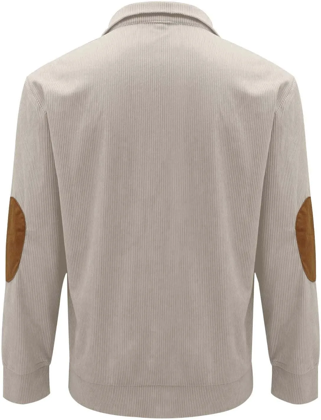 Men's Corduroy Sweatshirt Long Sleeve, Oversized Crewneck, Lightweight Classic Fit Perfect For Casual Wear