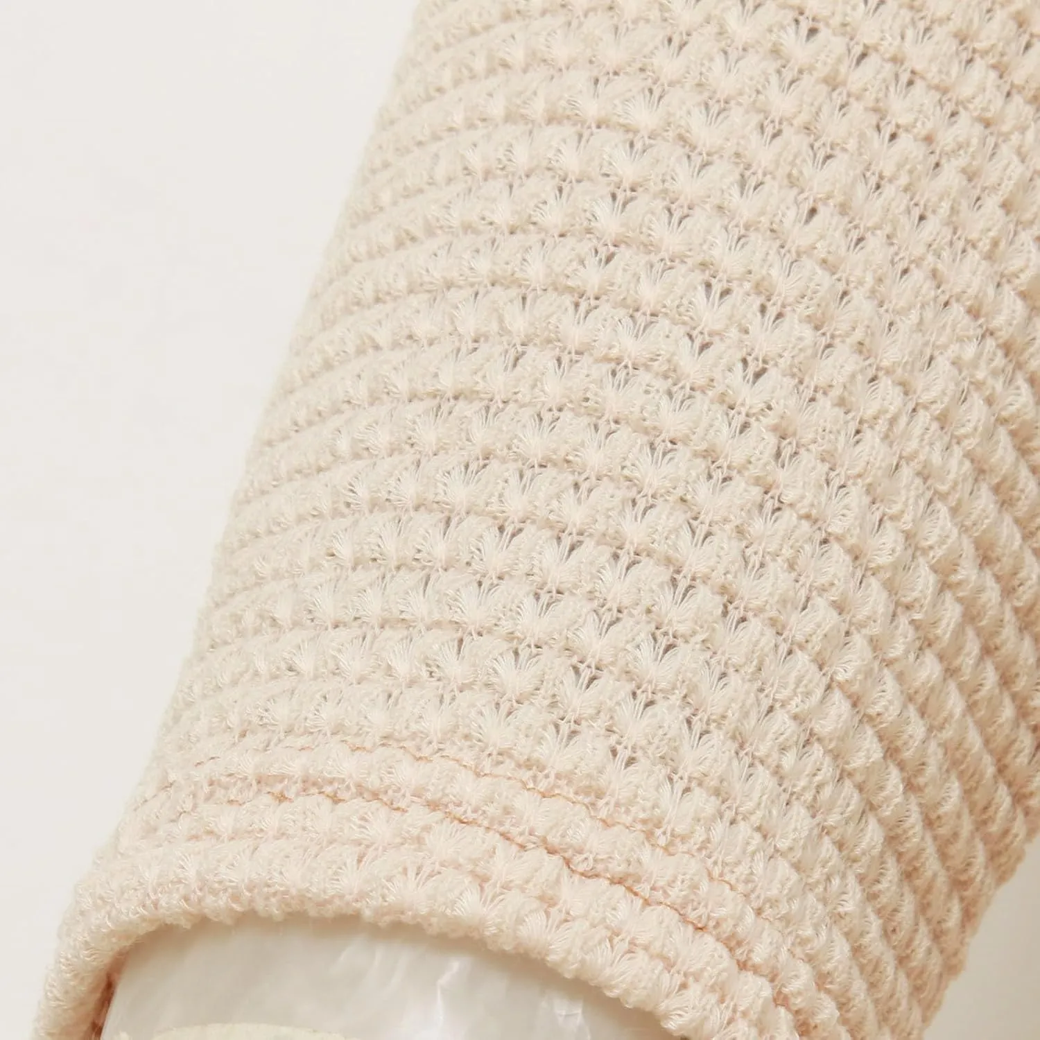 Men's Cotton V Neck Knitted Sweater Jumper Hollow Out Solid Color Long Sleeve Pullover Tops 2025