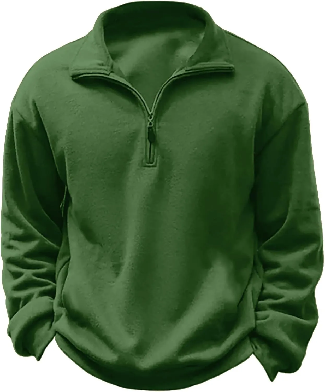 Men's Fleece Pullover, Quarter Zip Up Fleece Sweatshirt, Winter Outdoor Thermal Sweater, Polar Fleece Jacket Tops