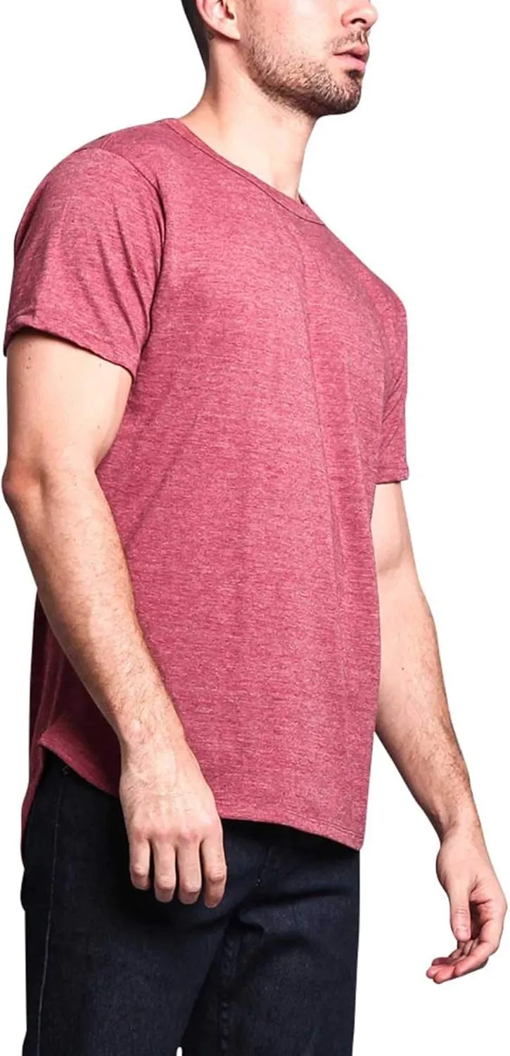 Men's Hipster Longline Curved Hem Tees