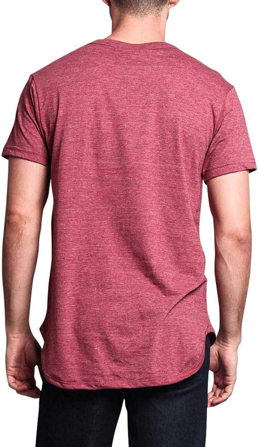 Men's Hipster Longline Curved Hem Tees