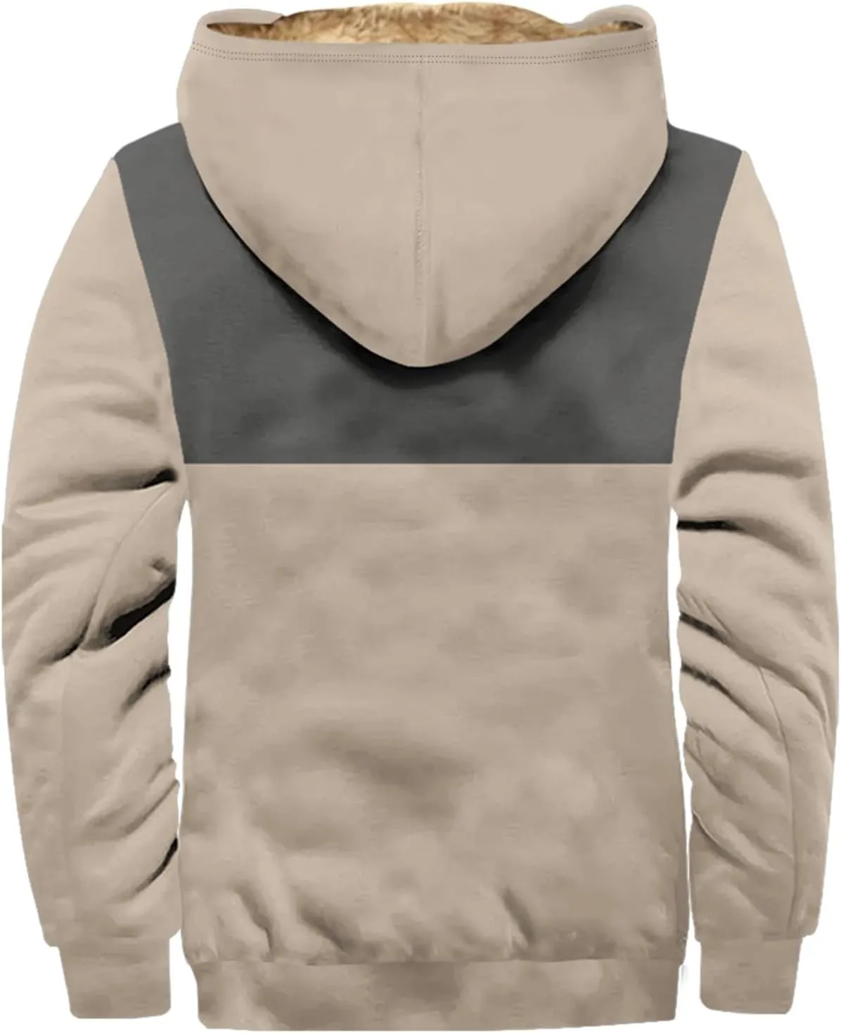 Men's Hoodie Fleece Jacket Winter Warm Thick Jackets Full Zip Heavyweight Casual Coat