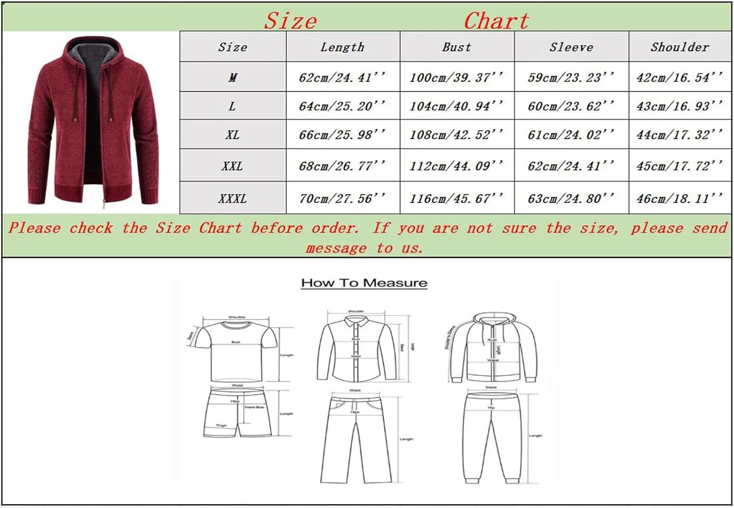 Mens Hoodies Knit Sweater, Full Zip Fleece Lined Cardigan Sweaters Casual Regular Fit Thick Hooded Men Sweater Jacket