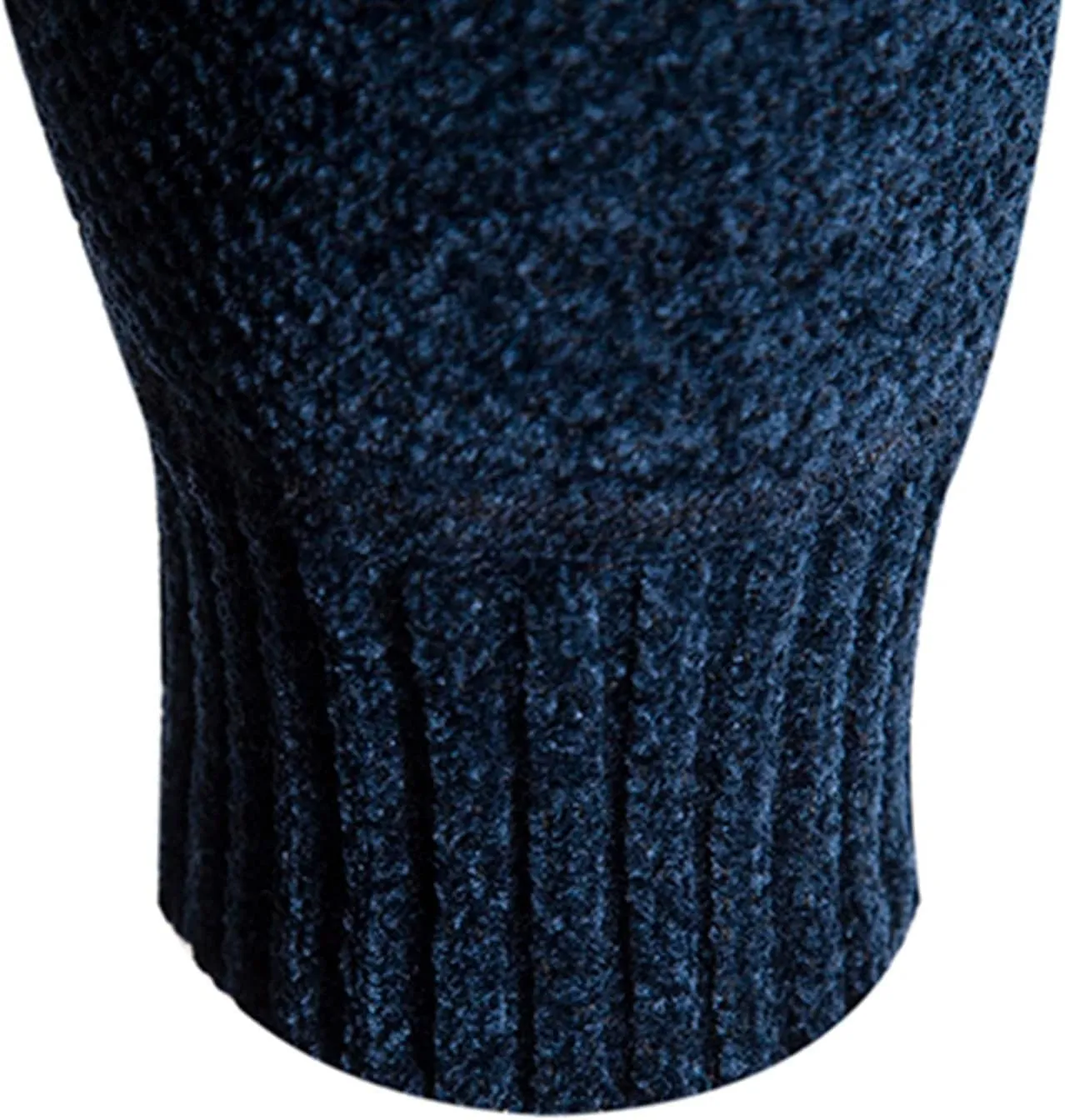 Mens Hoodies Knit Sweater, Full Zip Fleece Lined Cardigan Sweaters Casual Regular Fit Thick Hooded Men Sweater Jacket