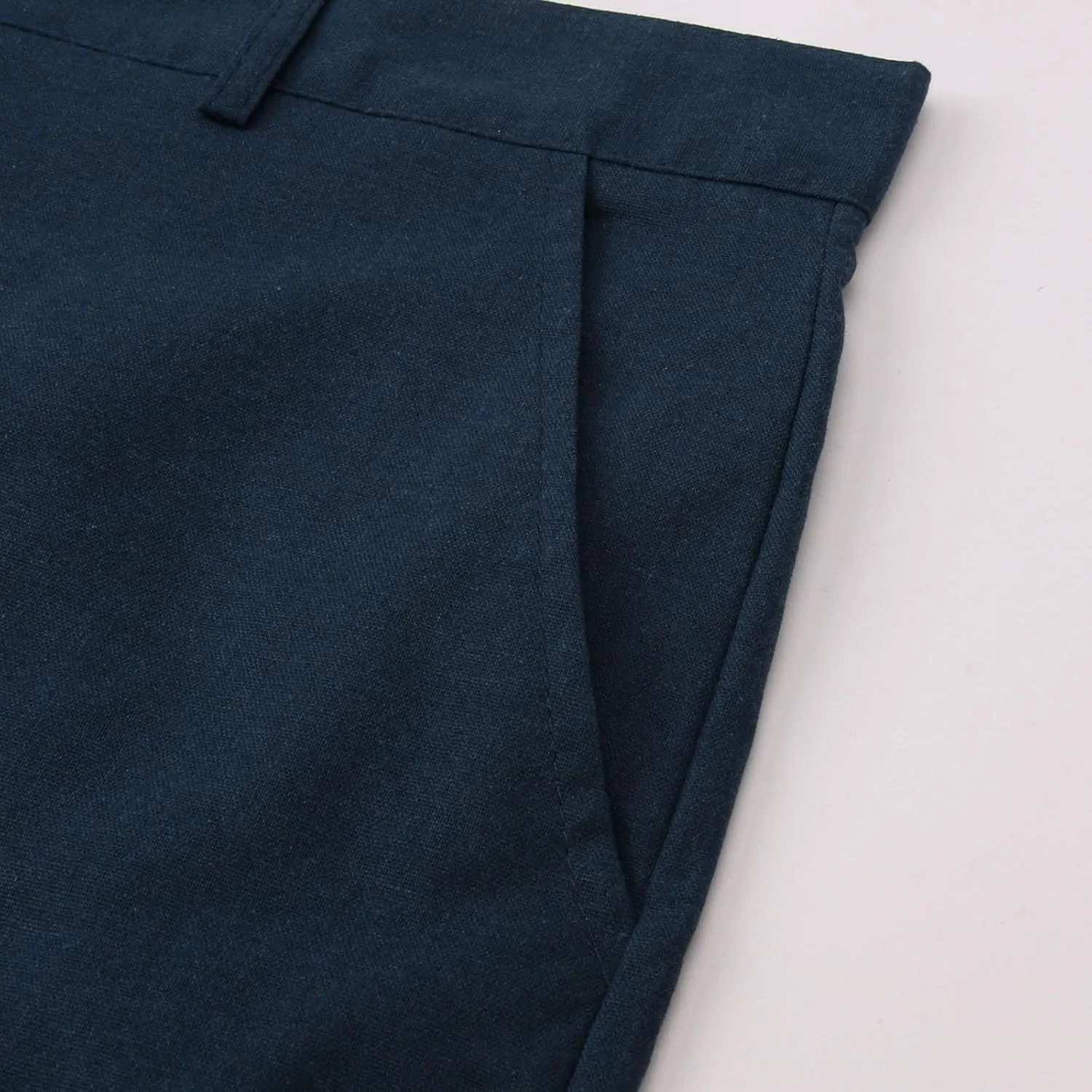 Mens Linen Dress Pants Casual Straight Leg Lounge Formal Business Trousers Baggy for Men Hemp Clothing