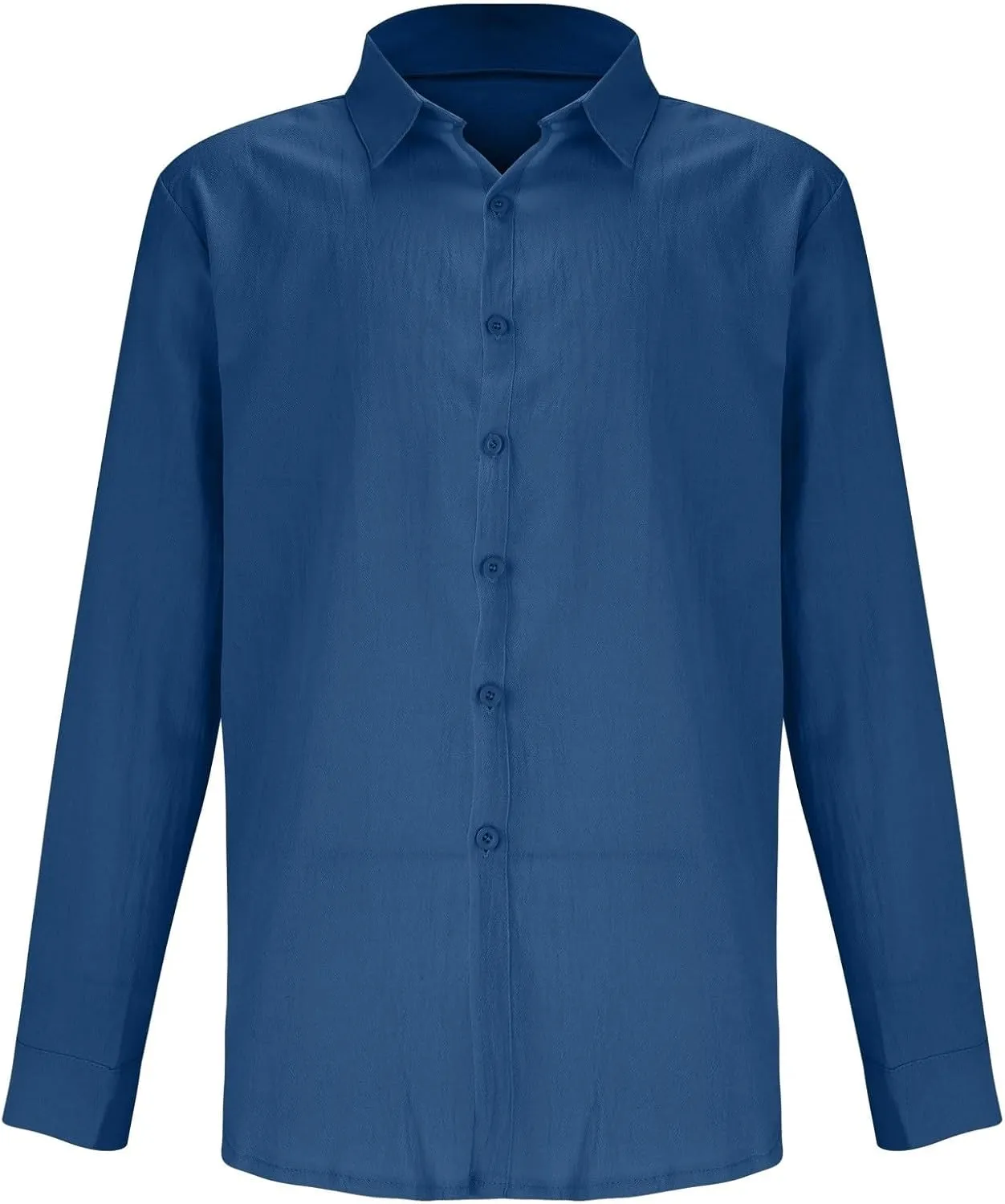 Men's Long Sleeve Button Down Dress Shirts Color Striped Business Casual Work Shirts Untucked Stretch Cuban Shirts