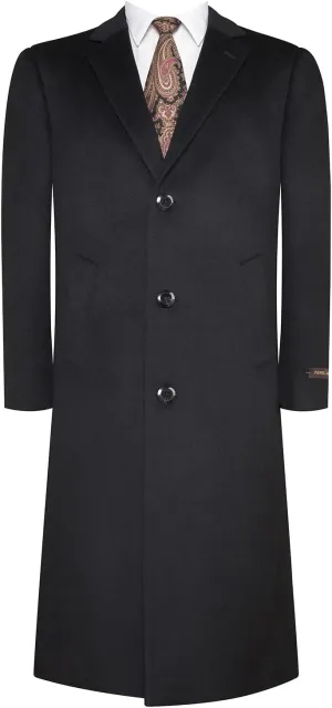Mens Overcoat Classic Fit Wool Blend Winter Pea Coat Single Breasted Long Top Coats