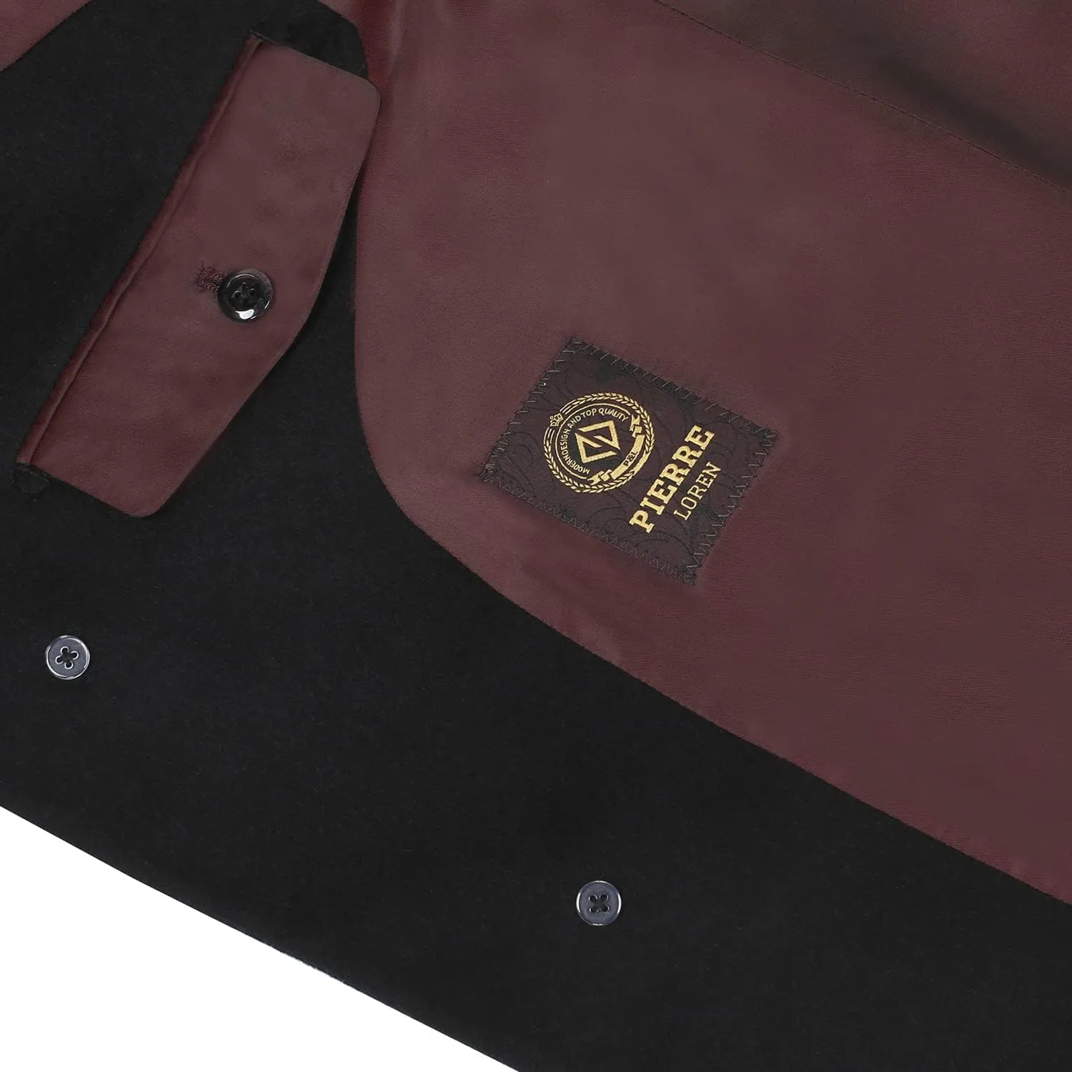 Mens Overcoat Classic Fit Wool Blend Winter Pea Coat Single Breasted Long Top Coats