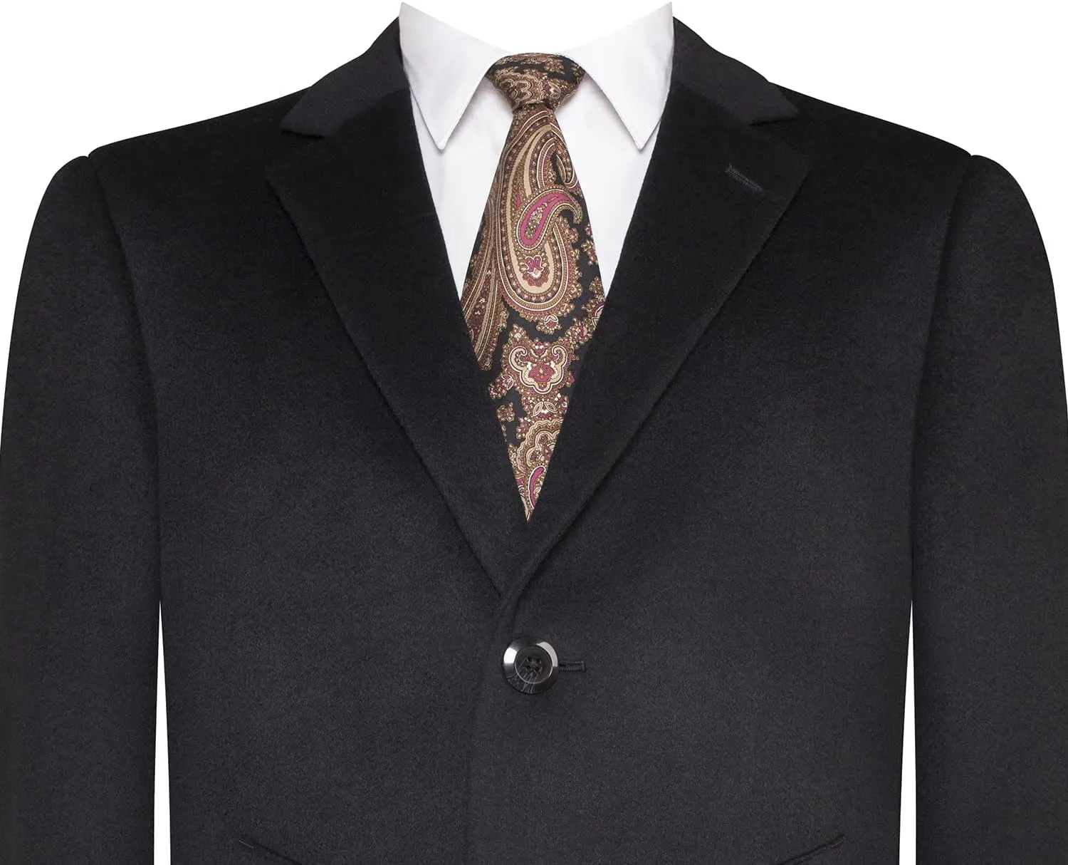 Mens Overcoat Classic Fit Wool Blend Winter Pea Coat Single Breasted Long Top Coats
