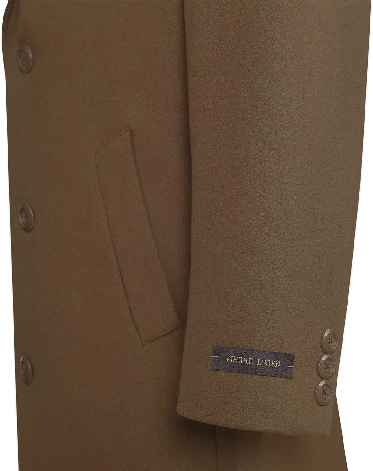 Mens Overcoat Classic Fit Wool Blend Winter Pea Coat Single Breasted Long Top Coats