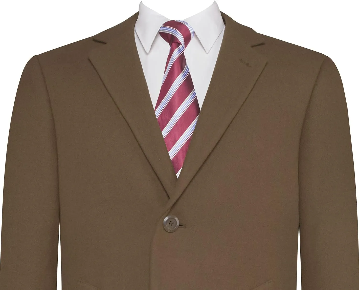 Mens Overcoat Classic Fit Wool Blend Winter Pea Coat Single Breasted Long Top Coats
