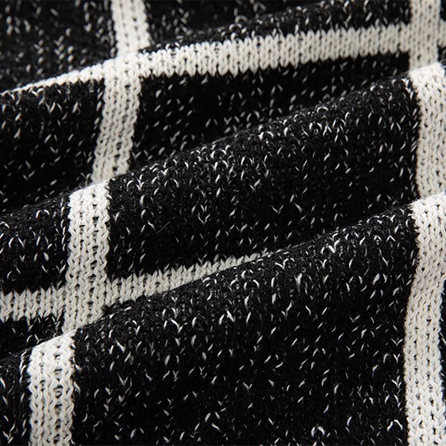 Mens Plaid Cardigan Sweater Button Down Knit Sweater Shawl Collar Cardigan Sweater Lightweight Long Sleeve Sweater