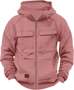 Men's Pullover Hoodies Formal Comfy Long Sleeve Sweatshirts Graphic Quarter Zip Sweaters with Hooded