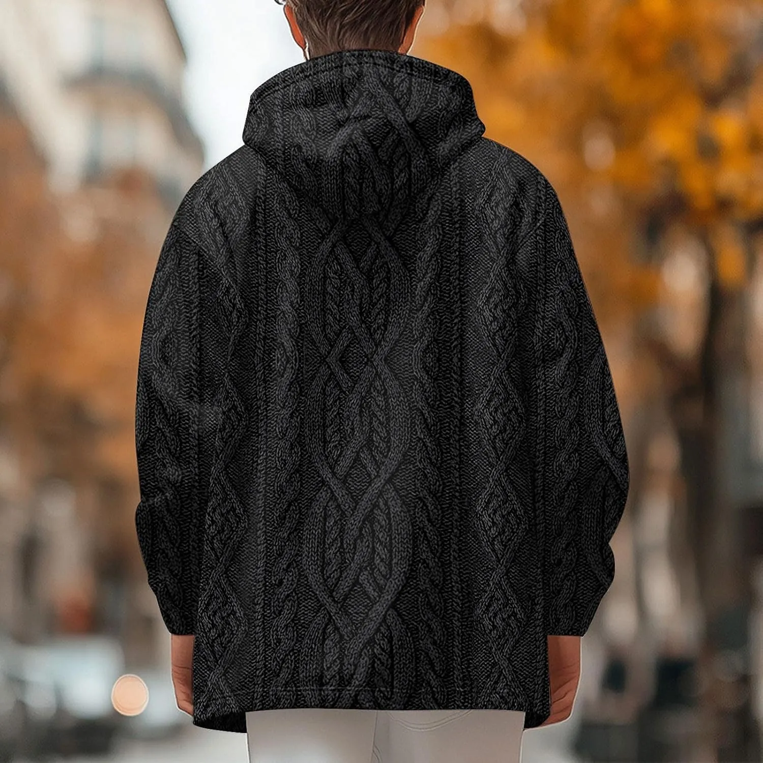 Mens Sherpa Hoodie Full-Zip Thick Warm Sweatshirt Fleece Casual Heavyweight Hooded