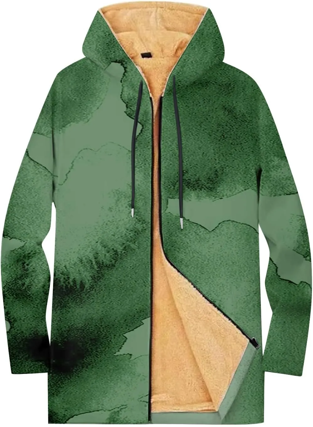 Mens Sherpa Hoodie Full-Zip Warm Heavyweight Hooded Thermal Fleece Thick Sweatshirt