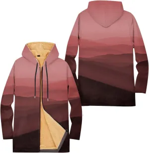 Mens Sherpa Lined Hoodie Full-Zip Winter Fleece Hooded Warm Thick Casual Sweatshirt