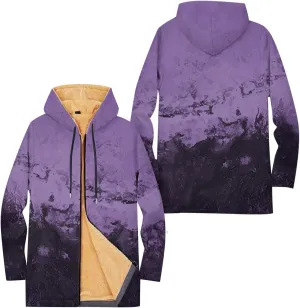 Mens Sherpa Lined Hoodie Zip Up Warm Winter Hoodies Fleece Heavyweight Casual Hooded