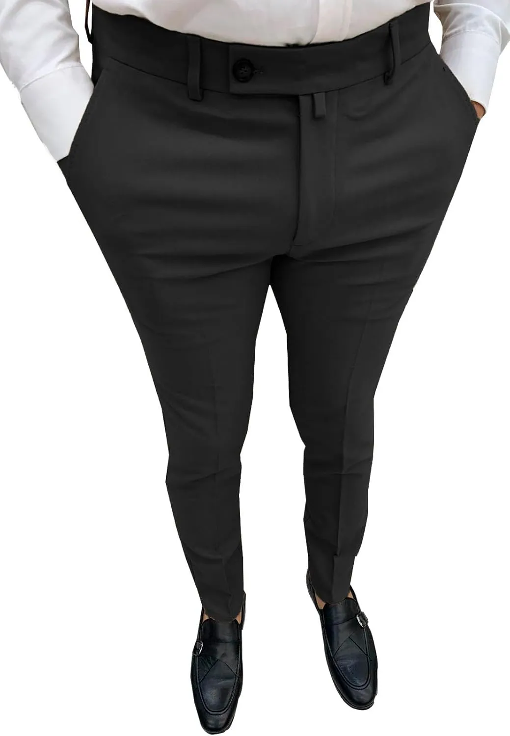 Men’s Slim Fit & Classic Fit Pants for Men Classic Fit Stretch Chino Pant Formal Dress Pants