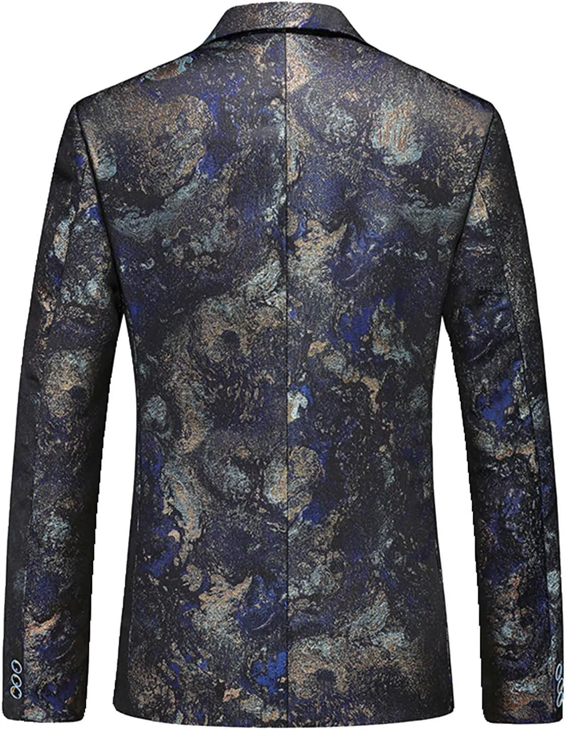 Men's Slim Fit Suits Blazer Long Sleeve Turndown One Button Suit Jacket Vintage Wedding Prom Dinner Party Blazers