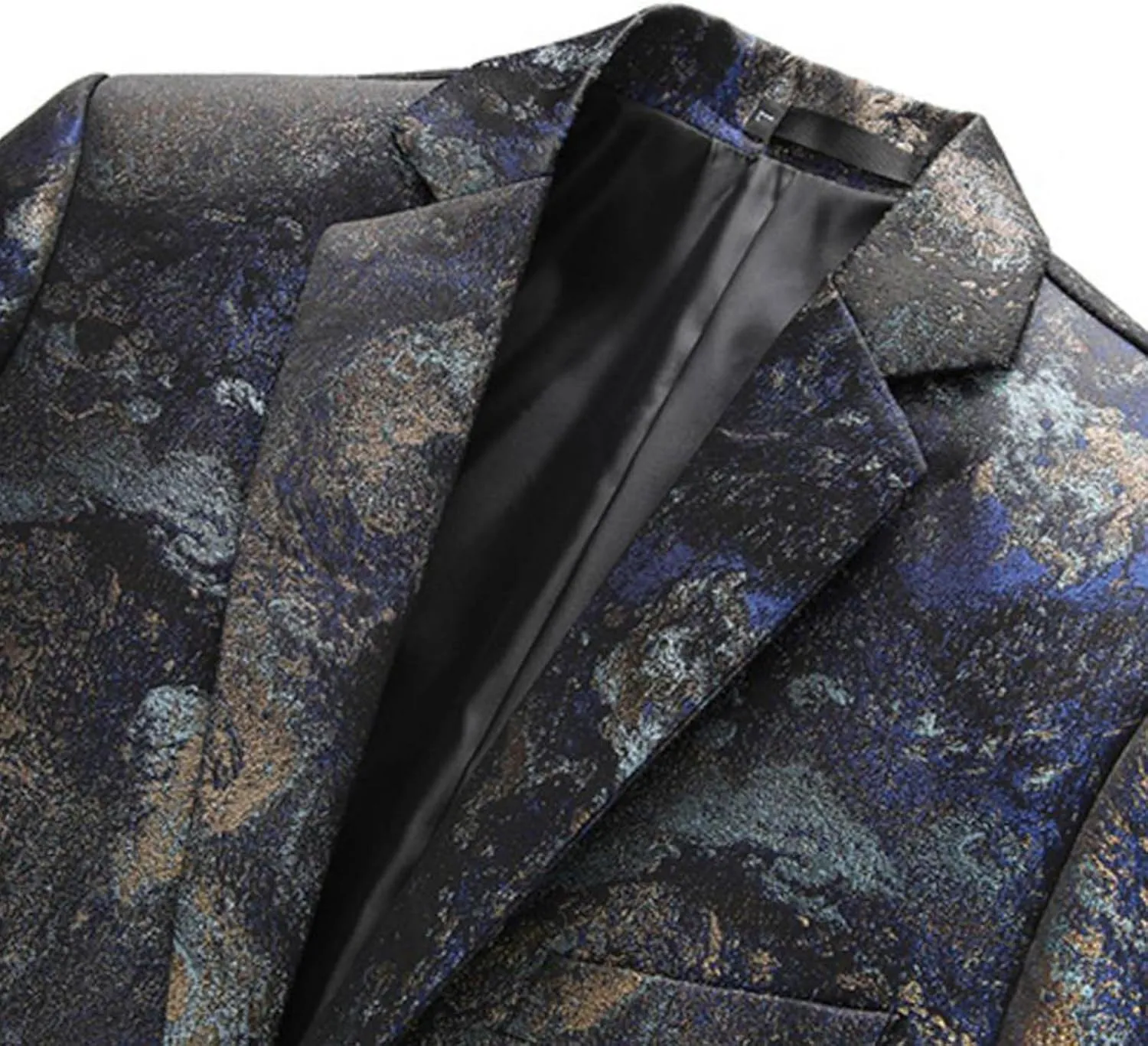 Men's Slim Fit Suits Blazer Long Sleeve Turndown One Button Suit Jacket Vintage Wedding Prom Dinner Party Blazers