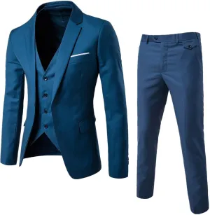 Men’s Suits Classic Fit - 3 Piece Suit Men with Single Breasted Jacket,Vest and Pant for Wedding Prom Party Suit