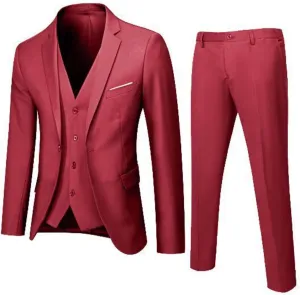 Men’s Suits Classic Fit - 3 Piece Suit Men with Single Breasted Jacket,Vest and Pant for Wedding Prom Party Suit