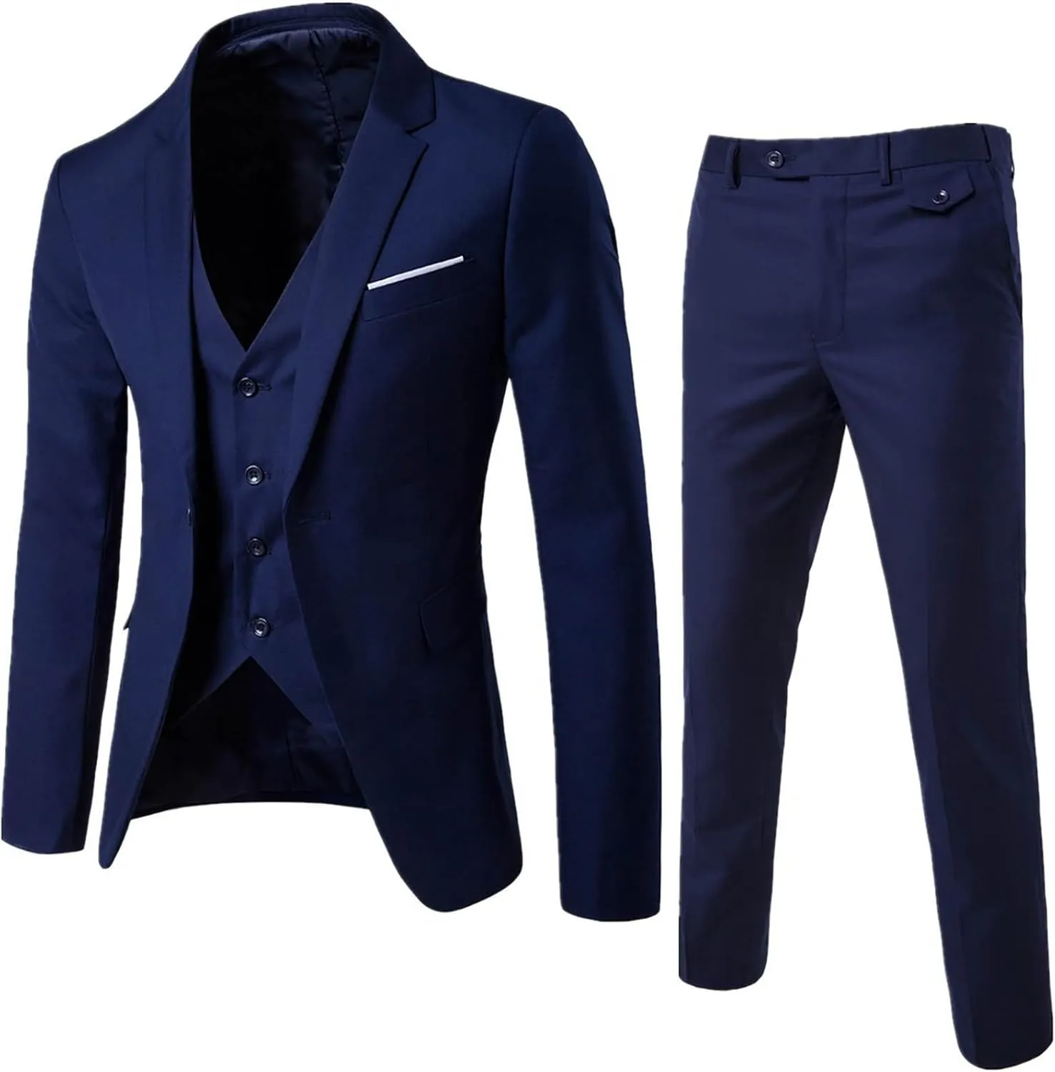 Men’s Suits Classic Fit - 3 Piece Suit Men with Single Breasted Jacket,Vest and Pant for Wedding Prom Party Suit