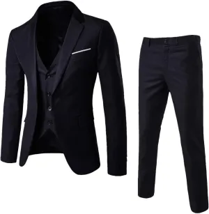 Men’s Suits Classic Fit - 3 Piece Suit Men with Single Breasted Jacket,Vest and Pant for Wedding Prom Party Suit