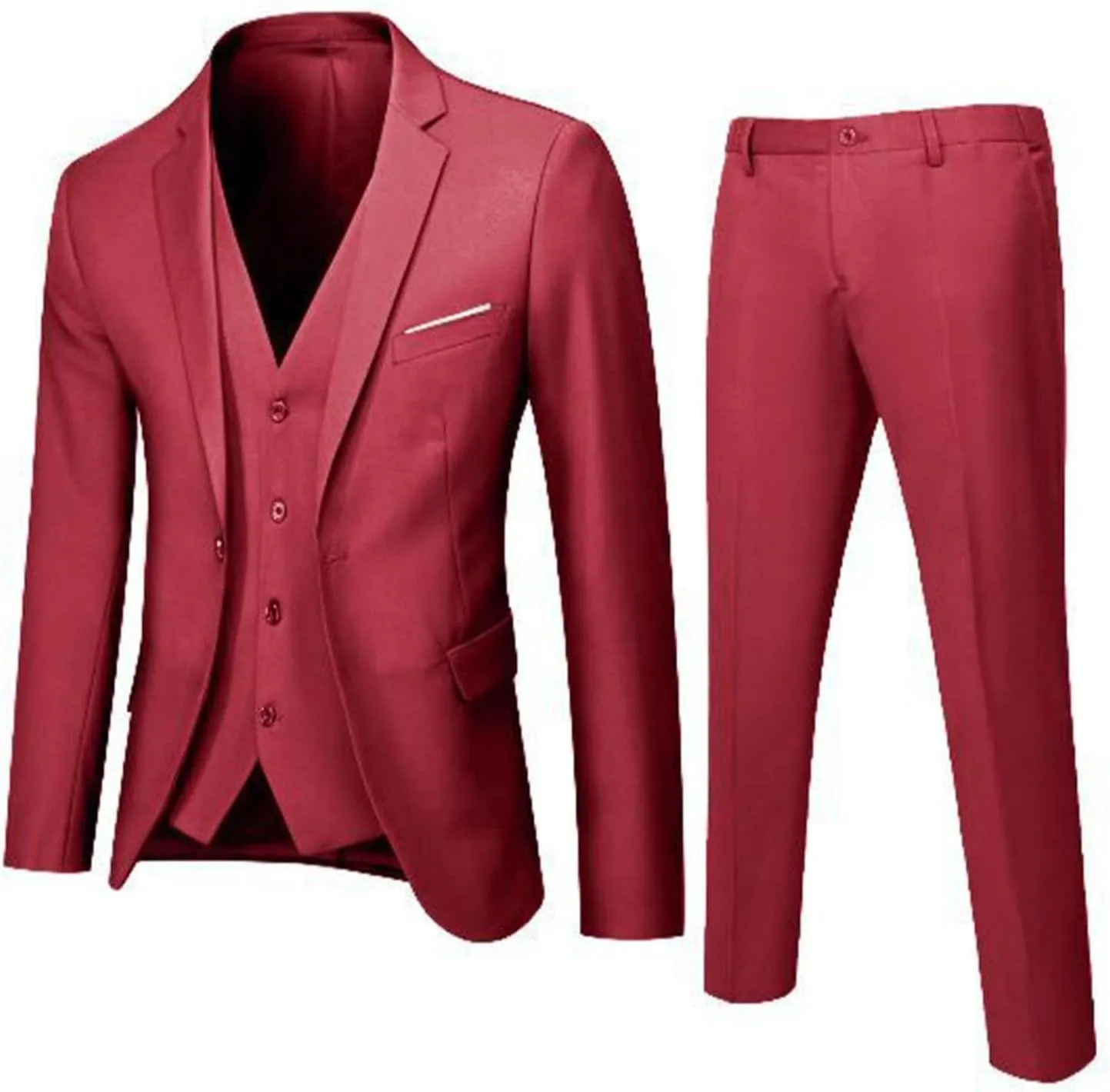 Men’s Suits Classic Fit - 3 Piece Suit Men with Single Breasted Jacket,Vest and Pant for Wedding Prom Party Suit