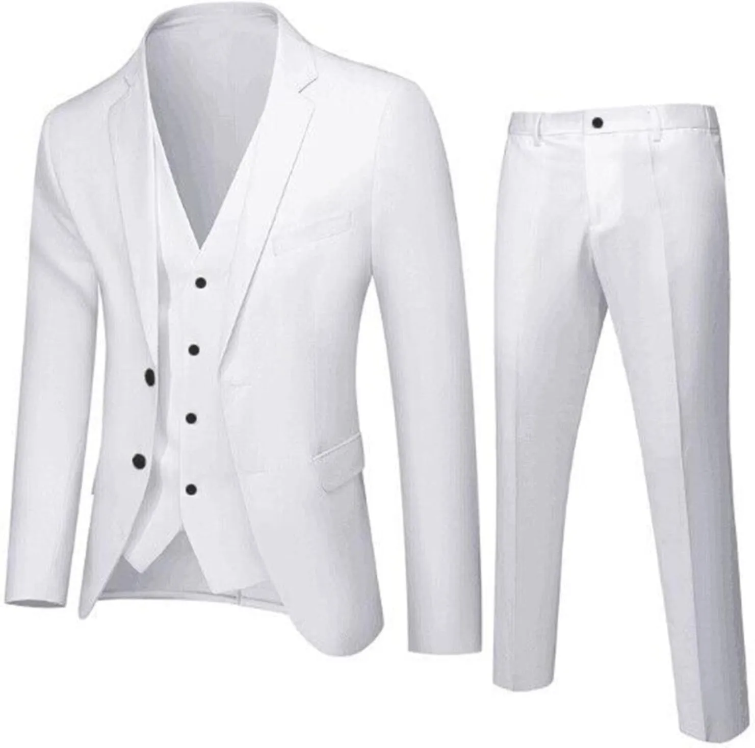 Men’s Suits Classic Fit - 3 Piece Suit Men with Single Breasted Jacket,Vest and Pant Sets for Wedding Prom Party Suit