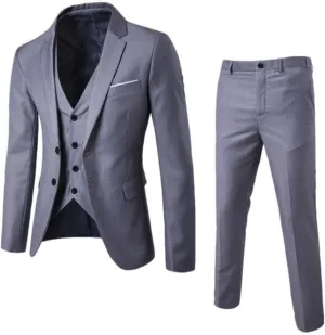 Men’s Suits Classic Fit - 3 Piece Suit Men with Single Breasted Jacket,Vest and Pant Sets for Wedding Prom Party Suit