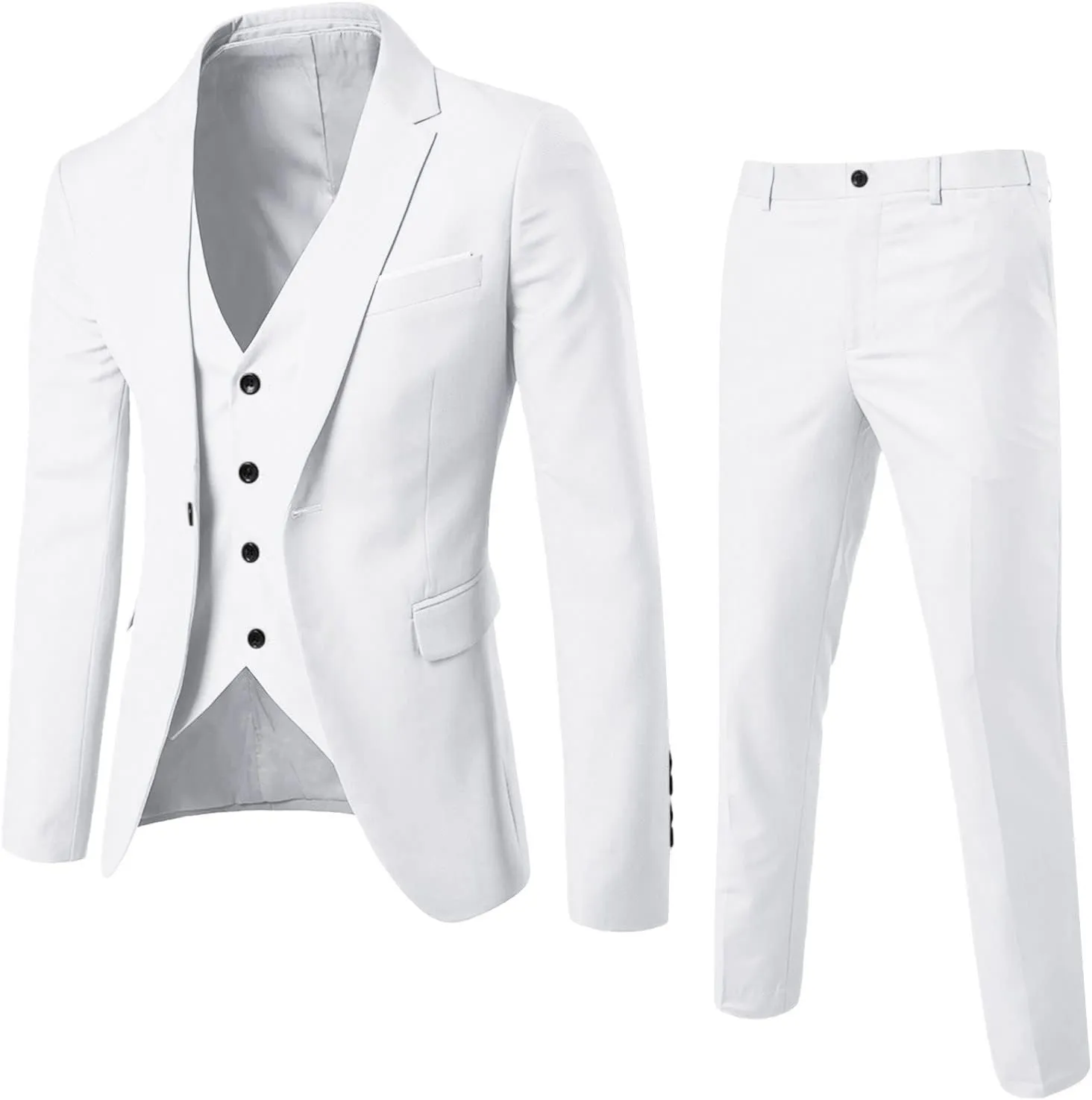 Men’s Suits Classic Fit Mens 3 Piece Suit Single Breasted Jacket, Vest and Pant Sets for Wedding Prom Party Suit