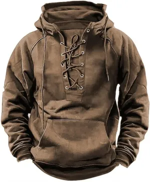Mens Sweatshirt Stand Collar Corduroy Polo Plain Pocket Sports & Outdoor Daily Holiday Streetwear Casual Spring &
