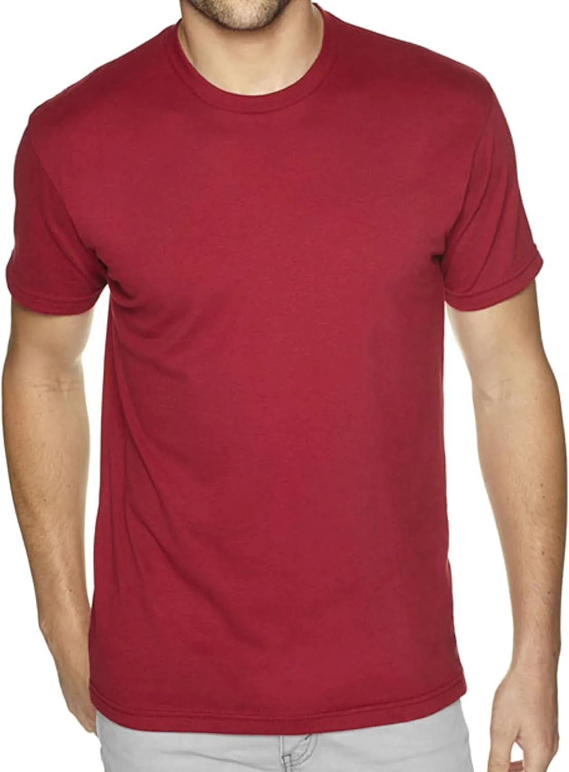 Men's Tri-Blend Soft Wash Jersey V Neck Everyday Plain and Heather T-Shirts