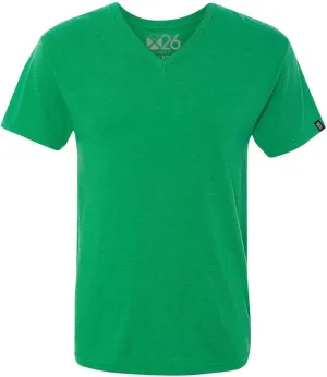 Men's Tri-Blend Soft Wash Jersey V Neck Everyday Plain and Heather T-Shirts