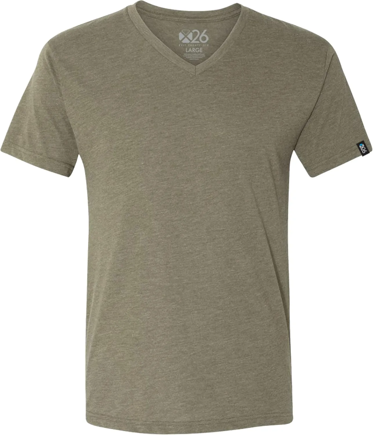 Men's Tri-Blend Soft Wash Jersey V Neck Everyday Plain and Heather T-Shirts