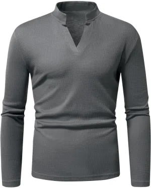 Mens V Neck Knit Sweater Slim Fit Long Sleeve Sweater Lightweight Knit Sweater Vintage Sweater Fall Winter Sweaters